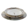 Set de Vajilla Home ESPRIT Beige Multicolor Porcelana 18 Piezas 27 x 27 x 2 cm