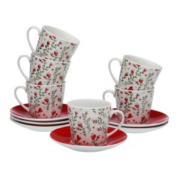 Ensemble de tasses à café Versa Bicyclette 6 Unités Porcelaine