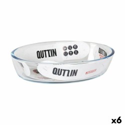 Oven Dish Santa Clara Silicone Borosilicate Glass Oval 30 x 21 x 6,5 cm (2 Units)