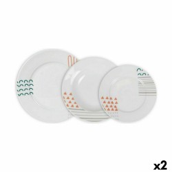 Dinnerware Set La Mediterránea Palma Circular 18 Pieces (2 Units)