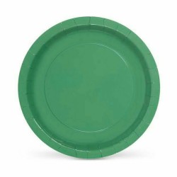 Plate set Algon Disposable Cardboard Green 10 Pieces 20 x 20 x 1,5 cm (36 Units)