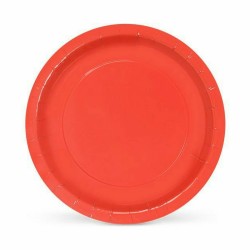 Set de Platos Algon Desechables Cartón Rojo 10 Piezas 20 x 20 x 1,5 cm (36 Unidades)