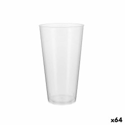 Set of reusable glasses Algon Plastic Red 10 Pieces 450 ml (18 Units)