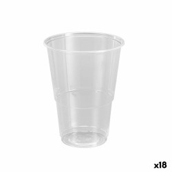 Lot de verres réutilisables Algon Plastique Transparent 4 Pièces 450 ml (64 Unités)