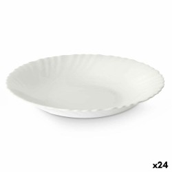 Plato Llano Blanco 24 x 2 x 24 cm (24 Unidades)