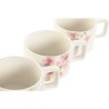 Juego de 6 Tazas con Plato Home ESPRIT Amarillo Beige Terracota Lila Metal Dolomita 180 ml