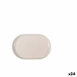 Snack tray La Mediterránea Ivory Oval 25 x 15 x 2,2 cm (18 Units)