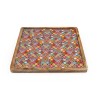 Tray Alexandra House Living Copper Glass Aluminium MDF Wood 26 x 7 x 46 cm