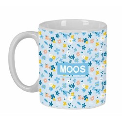 Taza con Filtro para Infusiones Home ESPRIT Azul Blanco Turquesa Mediterráneo 340 ml (2 Unidades)