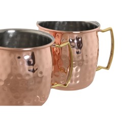 Tasse avec sous-tasse Romimex Rose Céramique 300 ml