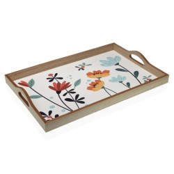 Bandeja Blanco Bambú Ratán 45 x 34 x 13 cm (2 Unidades)