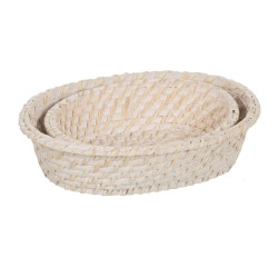 Tray Alexandra House Living Multicolour Rattan Mother of pearl Circular 40 x 5 x 33 cm