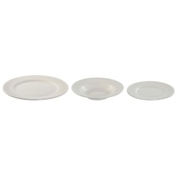 Set de Platos Home ESPRIT Azul Blanco Porcelana 20 x 20 x 4 cm