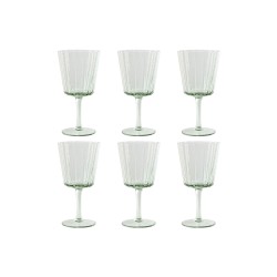 Set de Vasos Home ESPRIT Transparente Polipropileno Vidrio de Borosilicato 245 ml