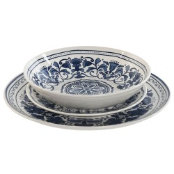 Plate Home ESPRIT Red Stoneware Modern 23,5 x 18 x 4,5 cm