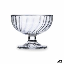 Cake and sponge cake dish Quid Tiffany Transparent Glass (4 Units)